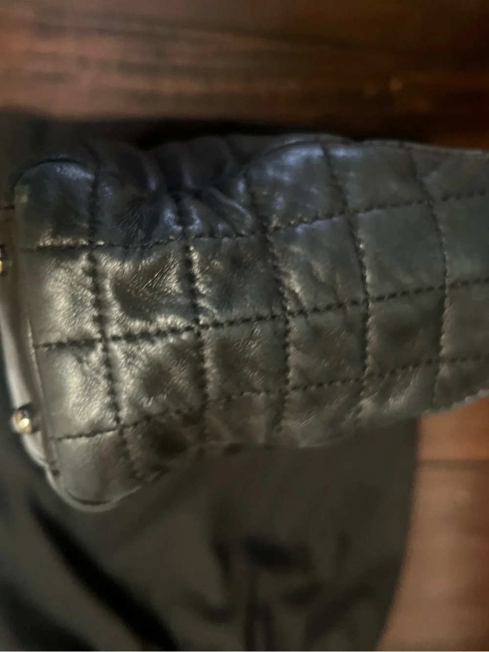 CHANEL Black Quilted Leather Shoulder Bag with Chain Strap and CC Logo